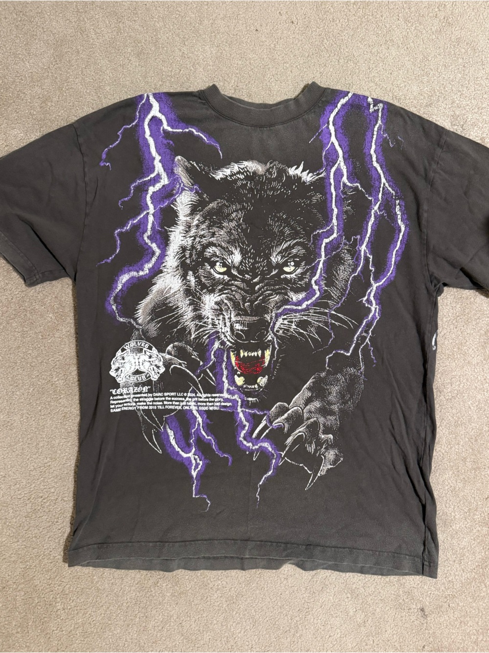 Darc Sport Tee with Purple Lightning